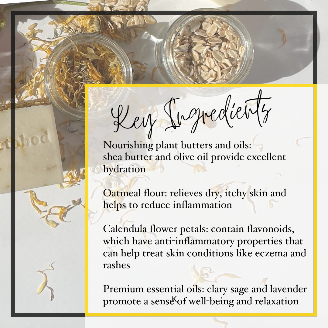 clary sage + calendula soap