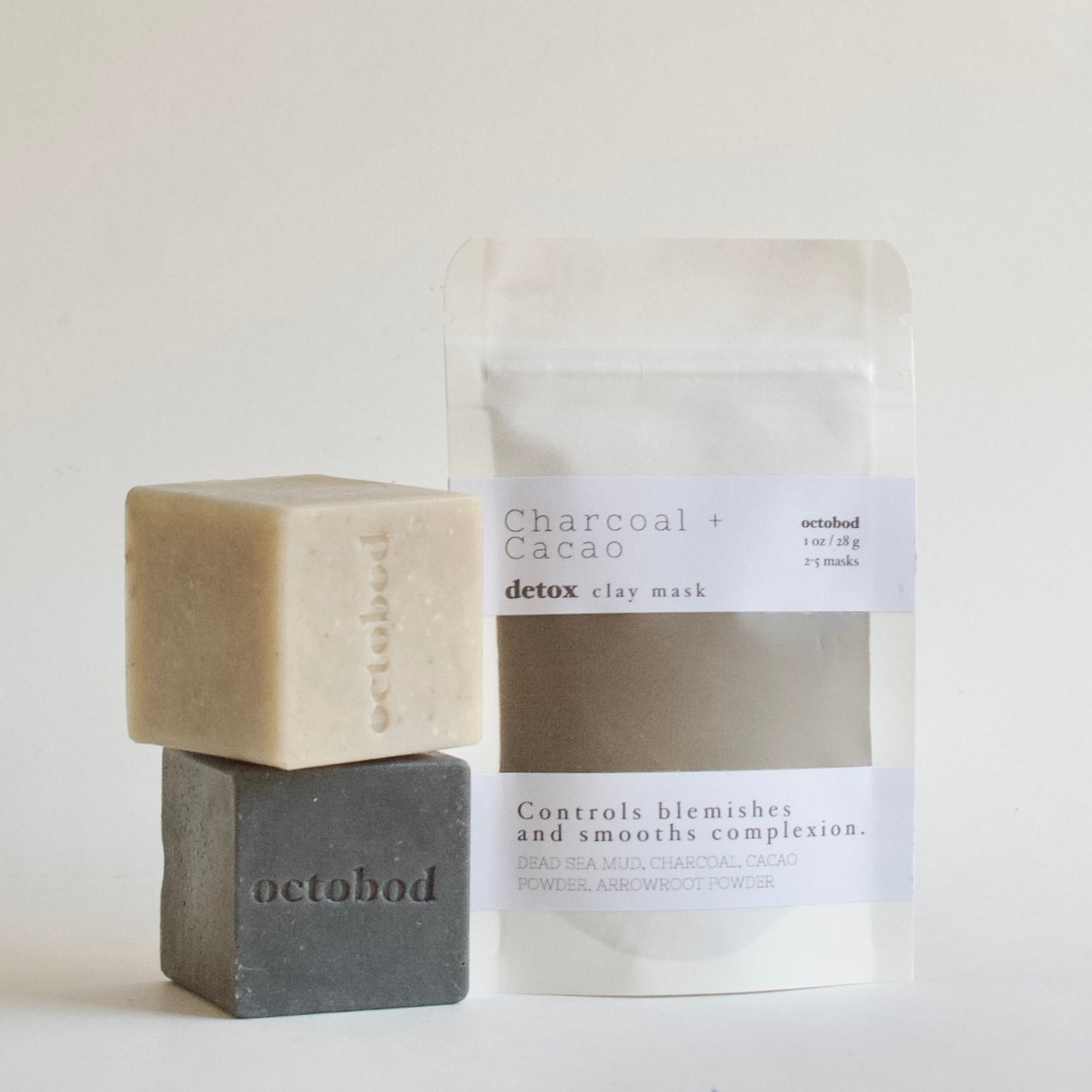 charcoal + dead sea mud mask and soap trio